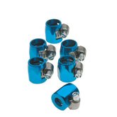 Custom Chrome Custom Hose Clamps Fits 3/8" And 5/16" I.D. Hoses(Up To 5/8" O.D.) Blue